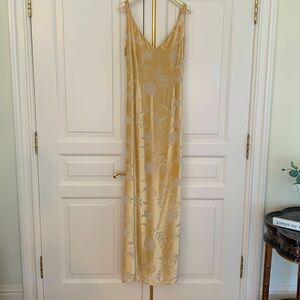 Escada Gold and Cream Floral Dress